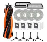Kit d'accessoires de rechange pour aspirateur Cecotec pour robot Conga X70 comprenant une brosse principale, des brosses latérales, des filtres, des chiffons et des sacs à poussière pour une