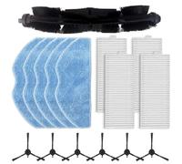 Kit d'accessoires de rechange pour aspirateur pour Tefal pour X-Plorer Serie 75 S+ RG8597W, 1 brosse principale+6 brosses latérales, 4 filtres, 5 chiffons de nettoyage