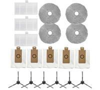 Kit d'accessoires de rechange pour aspirateur pour Uwant U200 Pro/For 2 pièces de rechange, 3 filtres, 4 serpillères, 5 sacs à poussière, 6 brosses latérales