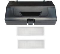 Kit d'accessoires de rechange pour aspirateur robot 2 en 1, compatible avec Xiaomi Mop/Mop Pro/Mop 2S S10 S12 T12 B106GL V2 SE STYJ02YM, 1 boîte à poussière, 2 filtres pour aspirateur robot