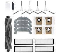 Kit d'accessoires de rechange pour aspirateur robot Dreame D9 Plus, pièces de rechange comprenant 1 brosse principale, 4 filtres HEPA, 4 sacs à poussière, 4 serpillères, 4 brosses latérales
