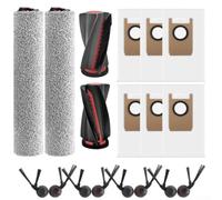 Kit d'accessoires de rechange pour aspirateur robot Eufy pour Omni pour S2, avec brosse principale, brosses latérales, serpillère et sacs à poussière pour l'entretien du sol (B)