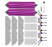 Kit d'accessoires de rechange pour aspirateur robot Eureka E20 Plus avec 2 brosses à rouleaux, 4 filtres HEPA, 6 balais et 8 brosses latérales