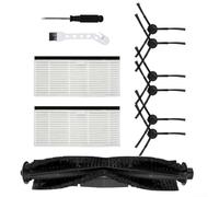 Kit d'accessoires de rechange pour aspirateur robot Honiture pour Q6 Pro et Laresar pour robot L6 Pro, comprend une brosse principale à rouleau, 6 brosses latérales et 2 pour filtres HEPA, compatible
