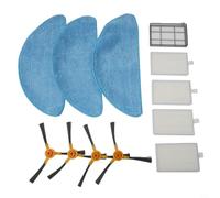 Kit d'accessoires de rechange pour aspirateur robot Kabum Smart 700/500, 1 brosse rouleau + 1 maille préfiltre + 3 chiffons + 4 filtres + 4 brosses latérales