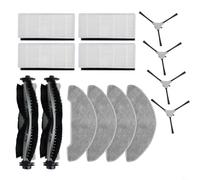 Kit d'accessoires de rechange pour aspirateur robot LE7 SE8 comprenant une brosse principale, 4 serpillères, 4 brosses latérales et 4 filtres compatibles avec la série LE7 SE8, facile à installer et à