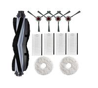 Kit d'accessoires de rechange pour aspirateur robot Yeedi Mop Station Pro comprenant 1 brosse principale, 4 brosses latérales, 4 filtres, 2 serpillères rotatives (lot de 11)