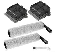 Kit d'accessoires de rechange pour aspirateur Tineco pour aspirateur IFloor 5 Breeze avec 2 rouleaux de brosse, 2 filtres, 1 brosse de nettoyage, élimination puissante de la saleté, filtre lavable