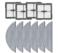 Kit d'accessoires de rechange pour Roborock Q10 S5 Q10 S5+ Q10 VF Q10 VF+ Q10V Q10V+, 4 filtres et 6 pièces de rechange