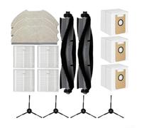 Kit d'accessoires de rechange pour robot aspirateur BOTLUXE E10+, 2 brosses principales, 4 filtres HEPA, 3 sacs à poussière, tampons de balai et brosses latérales pour le nettoyage de tapis et sols