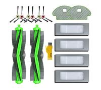 Kit d'accessoires de rechange pour robot aspirateur iRobot Roomba Combo R111840 R1138 14 paquets 2 brosses principales, 4 filtres, 6 brosses latérales, 2 chiffons de vadrouille