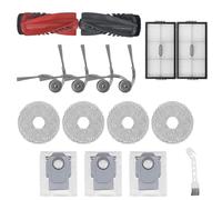 Kit d'accessoires de rechange pour robot aspirateur Roborock Qrevo Saros 10R, comprend 1 brosse principale, 2 brosses latérales, 2 filtres HEPA, 4 serpillères et 3 sacs à poussière