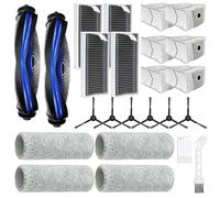 Kit d'accessoires de rechange pour X8 Pro et Yeedi S14 Plus avec 2 brosses principales, 6 brosses latérales, 4 filtres, 4 chiffons à rouleau et 6