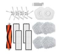 Kit d'accessoires de remplacement compatibles avec Xiaomi Dreame W10/W10 Pro: brosses principales et latérales, serpillières amovibles, chiffons, support et filtre HEPA(Set7)