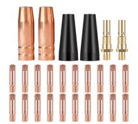 Kit d'accessoires de soudage 26 pièces comprenant 2 buses sans gaz KP1939-1, 20 embouts conducteurs, 2 diffuseurs de gaz, 2 buses à gaz