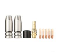 Kit d'accessoires de soudage MIG 9 pièces M6 0,8 mm buses et diffuseurs en cuivre pour torche AK15 MB-15 résistant à la chaleur