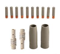 Kit d'accessoires de soudage MIG pour 15AK - 10 embouts enduits de 1,0 mm, 2 buses, 2 tubes de contact, composants de soudage conducteur en cuivre