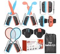 [ / / ] Kit D'accessoires de Sport pour Nintendo Switch 2(2025)/Switch 1/OLED avec Station D'organisation pour Joy-Pad Contrôleur, Kit de Fête Familiale pour NS Sports Jeux