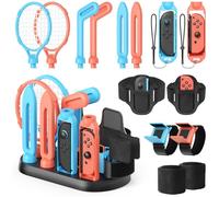 [ / / ] Kit D'accessoires de Sport pour Nintendo Switch 2(2025)/Switch 1/OLED avec Station D'organisation pour Joy-Pad Contrôleur, Kit de Fête Familiale pour NS Sports Jeux