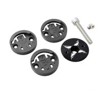 Kit d'accessoires de vélo en aluminium léger avec convertisseur et support de compteur compatible avec les marques Wahoo et Garmin (noir)