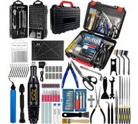Kit d'accessoires d'imprimante 3D de 221 pièces, avec outil d'ébavurage, convient pour le démontage d'impression 3D, le nettoyage et le traitement de précision des boîtes à outils