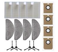 Kit d'accessoires essentiels de 16 pièces pour Hoover HG4 pour filtres Hydro Pro, serpillères, sacs à poussière et brosses latérales pour le nettoyage de la maison