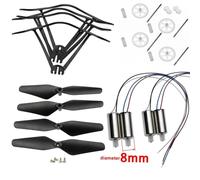 Kit d'accessoires for Drone Pliable LS11, Protecteur de Pale d'hélice A17s HJ28 for Drone Q6 G6, Bras de quadricoptère Pliable, engrenage Moteur R2s(8mm type1 Kit)