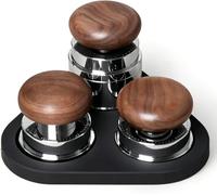 Kit d'accessoires for expresso 4 pièces, kit de pilon à expresso de 58 mm, ensemble de pilon à café avec distributeur de café, outils à expresso, avec outil WDT(B)