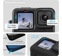 Kit d'accessoires GoPro, protection d'écran haute définition en verre trempé pour Hero 12, 11, 10 et 9, kit d'accessoires anti-poussière facile