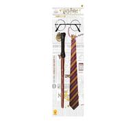 Rubie's Kit d'accessoires Harry Potter Officiel — Baguette, Lunettes, Cravate (Enfant)
