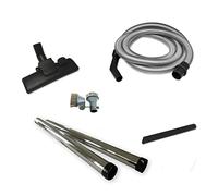 Kit d'accessoires Kallefornia K676E compatible avec Nilfisk VP300 ECO HEPA - Composé de tuyau d'aspiration, buse de sol combinée, brosse pour meubles, embout articulaire extra long, tube chromé