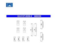 Kit d'accessoires, mâchoires de frein de stationnement ATE 03.0137-9350.2