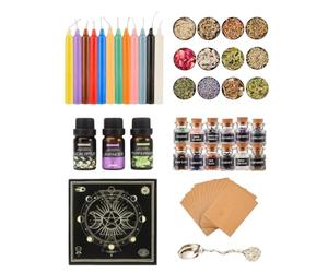 Kit d'accessoires magiques - Accessoires de sorcière pour autel - Kit de magie rituel complet - Outils indispensables pour le travail énergétique et la pratique spirituelle - Instructions complètes