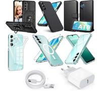Kit d'accessoires - MASSILIA TECH - SAMSUNG GALAXY A16 5G - 6 coques - Chargeur 25W - Verre trempé