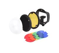 Kit D'Accessoires Photo Comprenant un Filtre de Couleur, un Réflecteur et un Diffuseur en Nid D'Abeille pour Flash pour YONGNUO (Remplace le VS