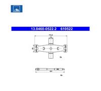 Kit d'assemblage, plaquette de frein ATE 13.0460-0522.2