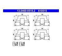 Kit d'accessoires, plaquette de frein ATE 13.0460-0515.2