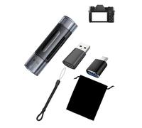Kit d'accessoires pour appareil photo numérique TAUAHA DC - Lecteur de carte OTG pour TF/SD + adaptateur USB vers USB-C + adaptateur USB-C femelle vers USB 3.0 + sac à cordon + dragonne de transport