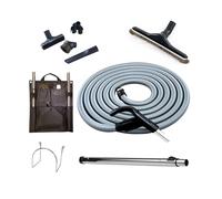 Kit d'accessoires pour aspirateur central avec tuyau On/Off Ergo - 15,2 ML - Compatible avec Beam, Cyclovac, Duovac, Husky et autres marques - une multitude d'accessoires