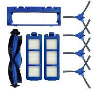 Kit d'accessoires pour aspirateur compatible avec Eufy, comprend une brosse à rouleau, un couvercle de brosse, 2 filtres HEPA, 4 brosses latérales pour un nettoyage efficace du sol de la maison et un