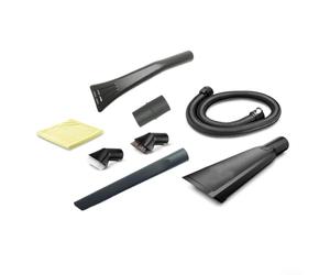 Kit d'accessoires pour aspirateur Karcher 2 863304 0 avec suceur plat long et chiffon en microfibre pour un nettoyage complet de l'intérieur de la voiture (8 pièces)