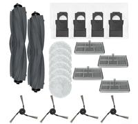 Kit d'accessoires pour aspirateur Mova E40 Ultra - Avec serpillères en microfibre et brosses à rouleau - Filtres HEPA - Accessoires de nettoyage pour carrelage