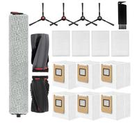 Kit d'accessoires pour aspirateur robot Eufy C28/C28 Omni - Pièces de rechange avec 1 brosse principale, 1 serpillère roulante, 4 brosses latérales, 4 filtres HEPA, 6 sacs à poussière et 1 outil de
