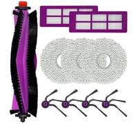 Kit d'accessoires pour aspirateur robot Eureka J15 Max Ultra avec brosse principale en nylon, brosses latérales en plastique et filtre