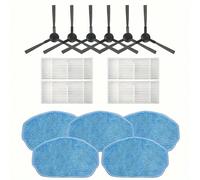 Kit d'accessoires pour aspirateur robot Mamibot Provac Titan - Comprend 4 filtres HEPA, 5 lingettes de lavage et 6 brosses latérales 4 tampons de nettoyage,Filtre 4 pièces,15 pièces,brosse à 6 côtésAB