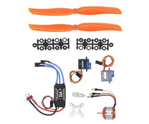 Kit d'accessoires pour avion RC planeur débutant ESC 30A servo SG90 hélice 8060 moteur brushless A2212 1400KV pour modélisme aéronautique amateur et apprentissage vol stable
