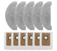 Kit d'accessoires pour balai à franges avec 5 serpillères et 6 sacs à poussière pour aspirateur robot Cleanova W11 Vexilar