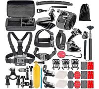 Kit d'accessoires pour caméra d'action 50 en 1 (2025) avec coque EVA, compatible avec la Kaiser Baas