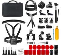 Kit d'accessoires pour caméra d'action 60 en 1 avec Sac de Collecte,Compatible avec EK7000/EK7000 Pro/Brave 4/Brave 7 Le/Brave 7/V50X/V50 Pro/V50 Elite/GoPro Hero 11 10 9 8 7/DJI/Apexcam
