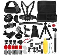 Kit d'Accessoires pour Caméra d'action, Bonvvie 50-en-1 Kit d'Accessoires pour Caméra de Aport pour Hero 13 12 11 10 9 8, Max/Fusion, Insta360, DJI Osmo Action Cam, Campark, SJCAM, REMALI